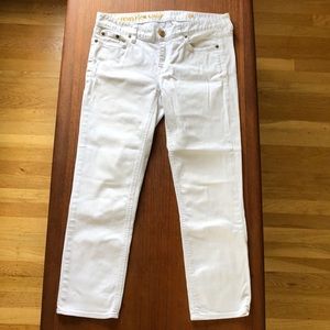 J crew Matchstick Crop White Jeans